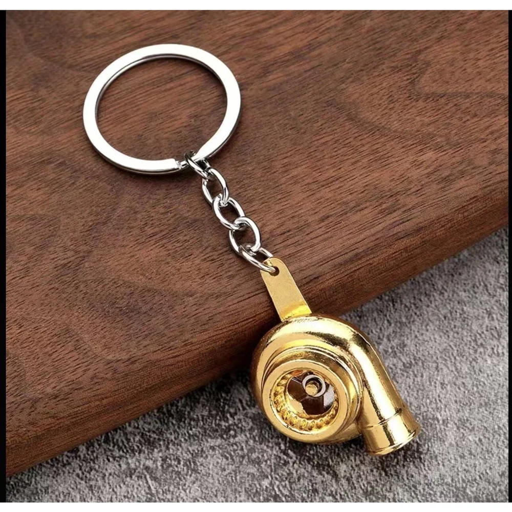 Gunmetal Spinning Turbo Keychain- Blind bag